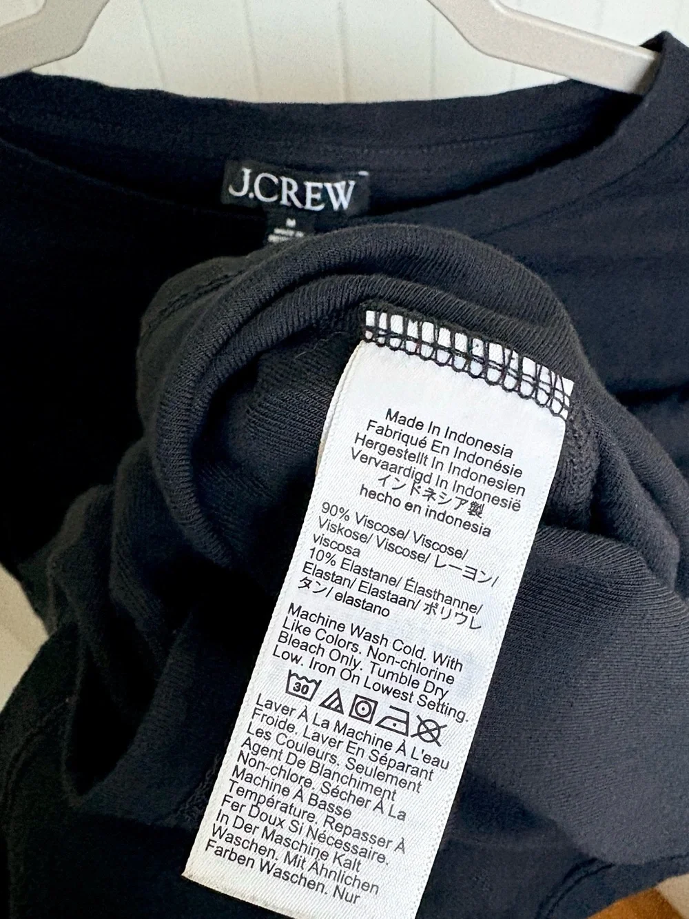 J.Crew Black Crewneck Short Sleeve T-Shirt